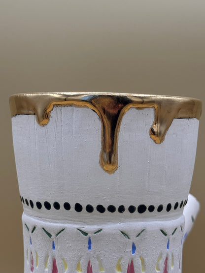 Floral dripping gold mabkhara