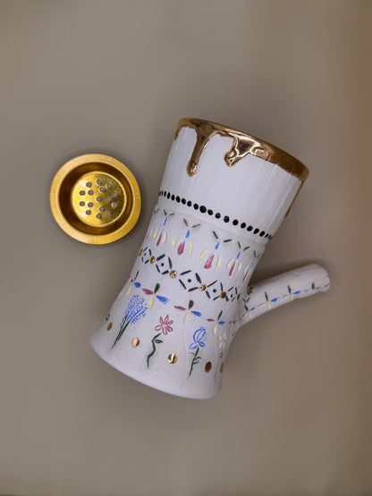 Floral dripping gold mabkhara